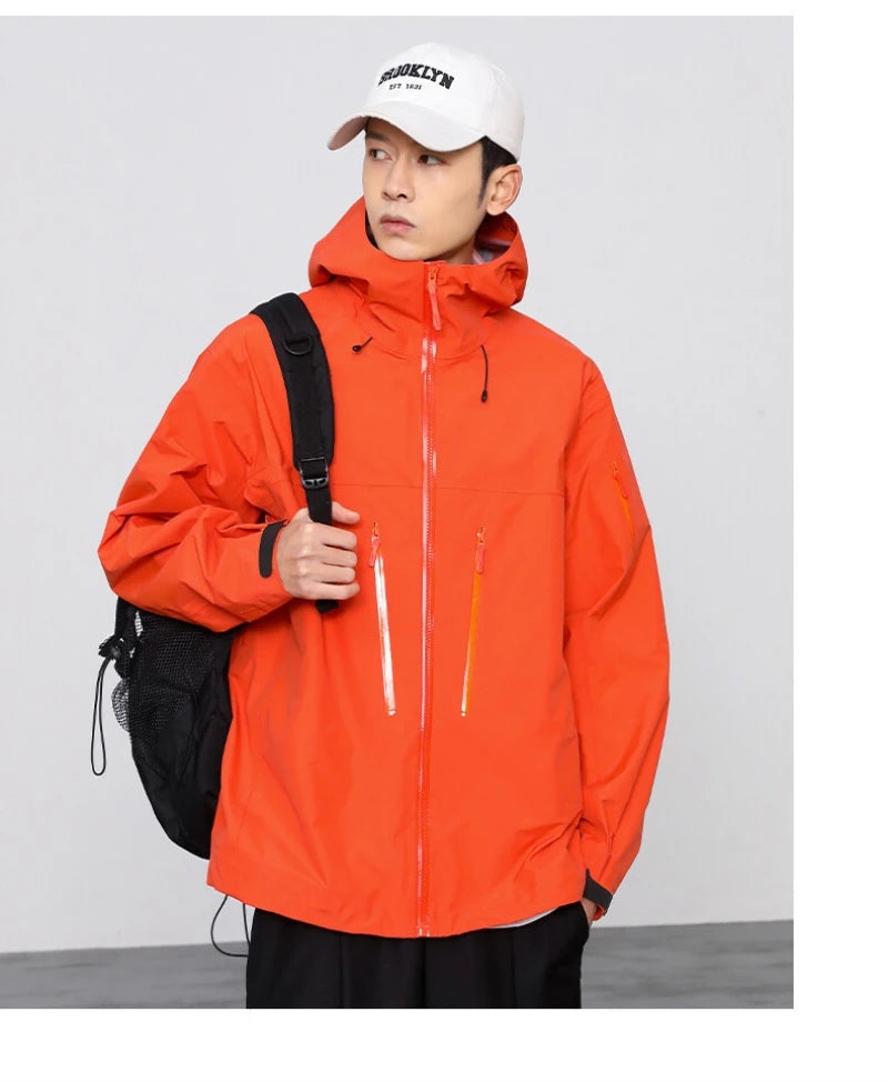 Three Layer Mens Womens Waterproof Windbreaker
