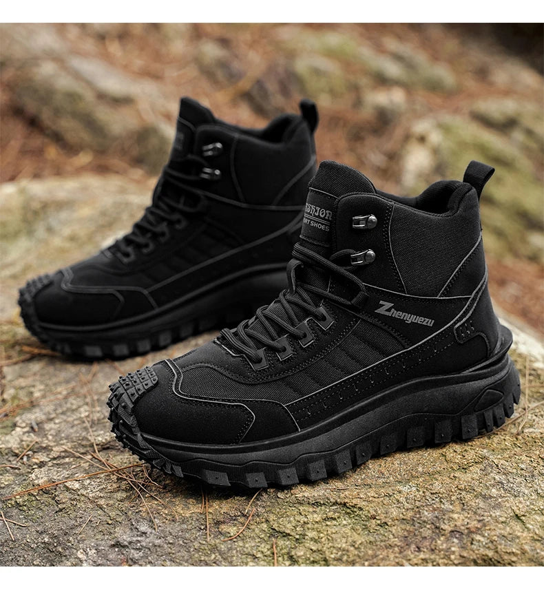 Men's Thick-Soled High-Top Boots
