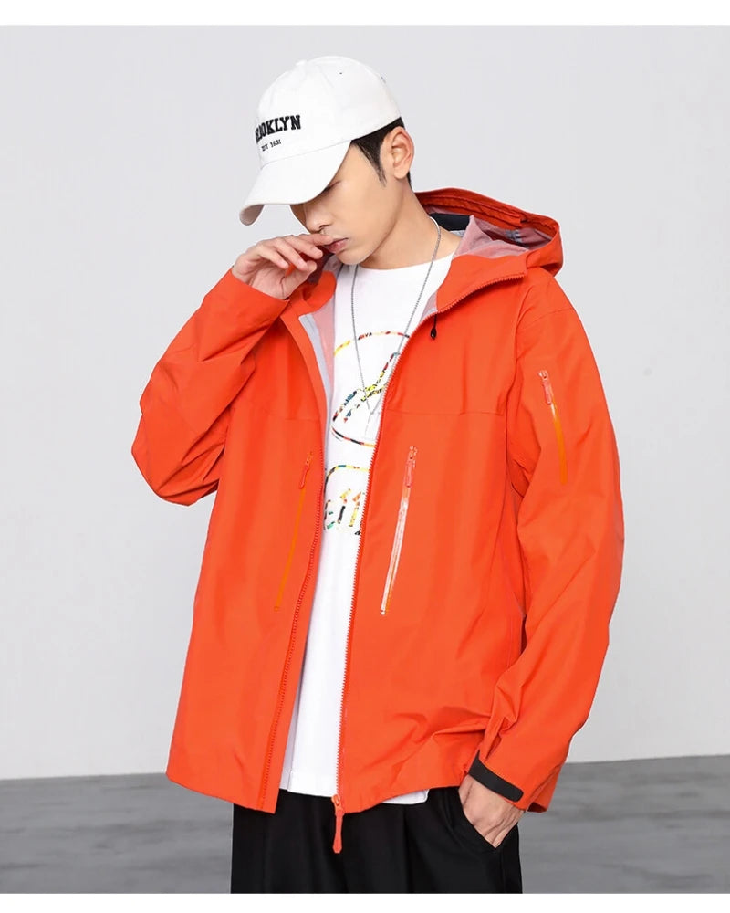 Three Layer Mens Womens Waterproof Windbreaker