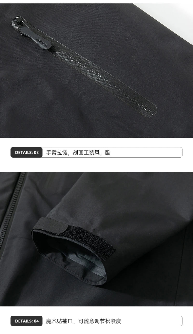 Three Layer Mens Womens Waterproof Windbreaker