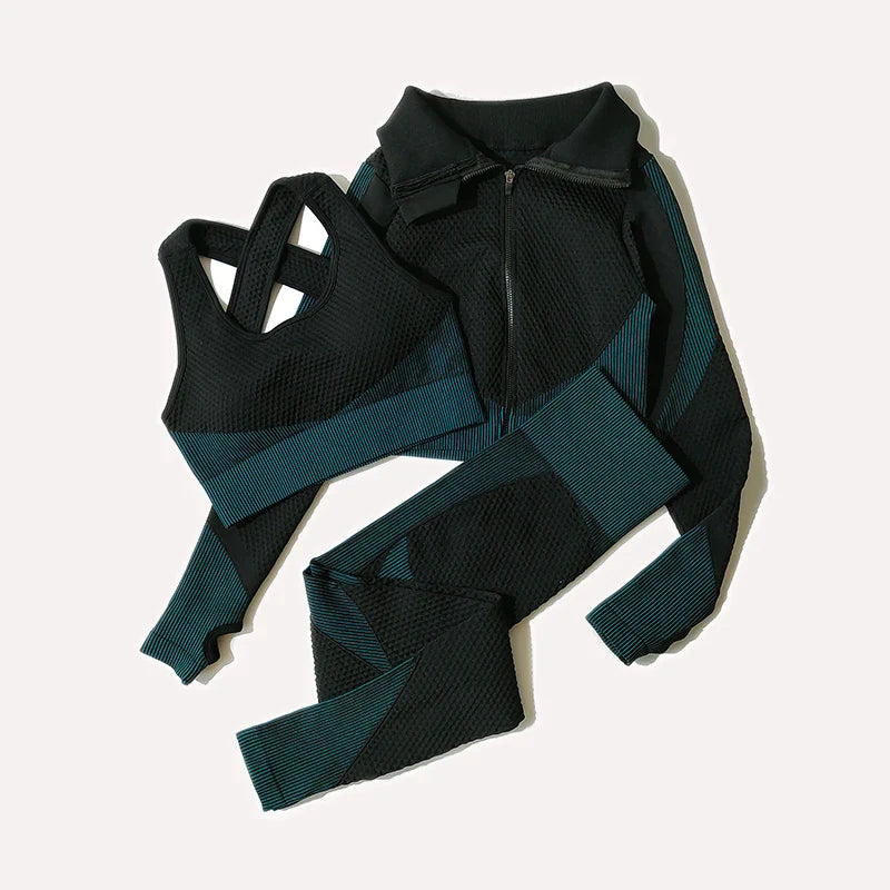 Yoga Leggings & Top Set Workout Clothes Gym Wear
