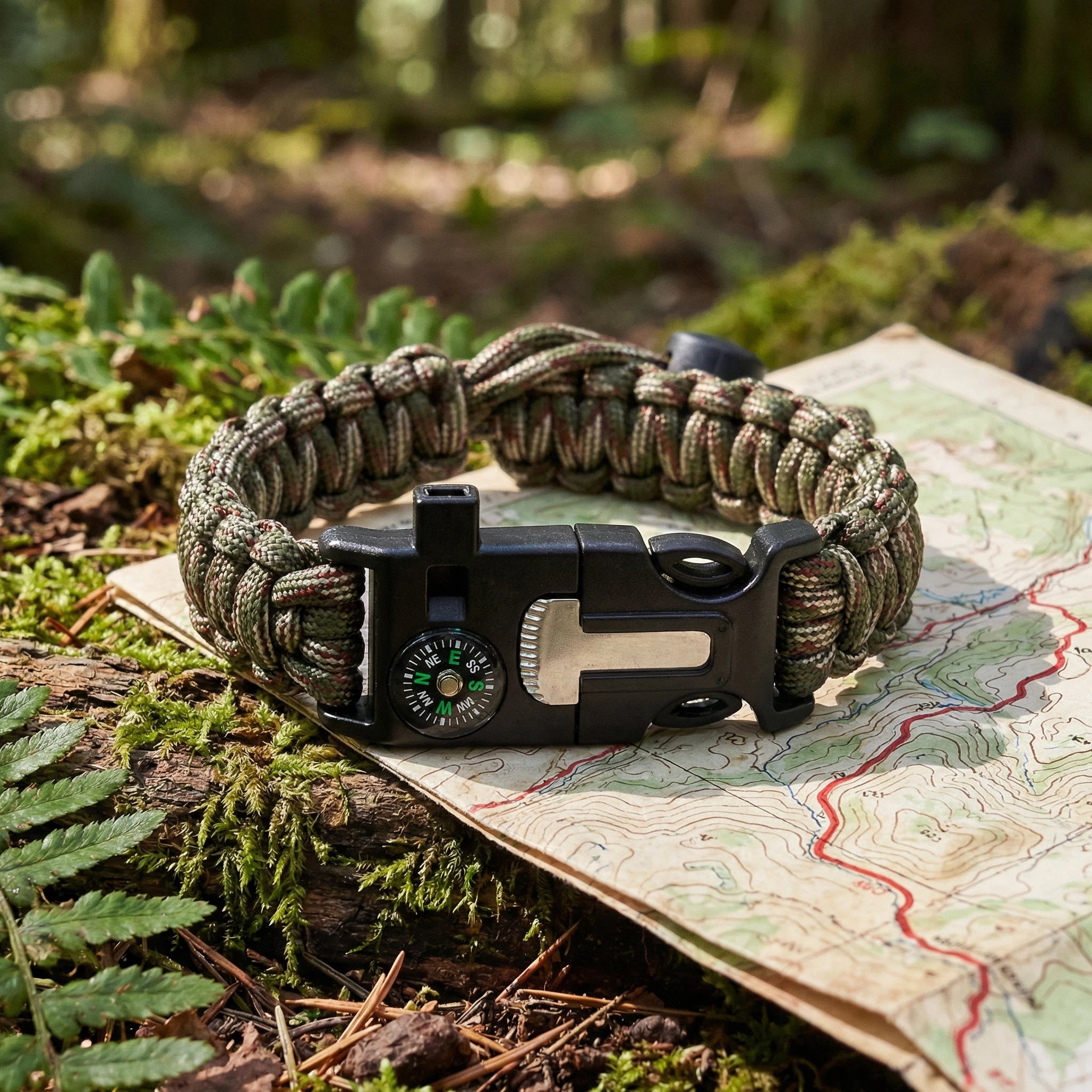 Adjustable Survival Paracord Bracelet
