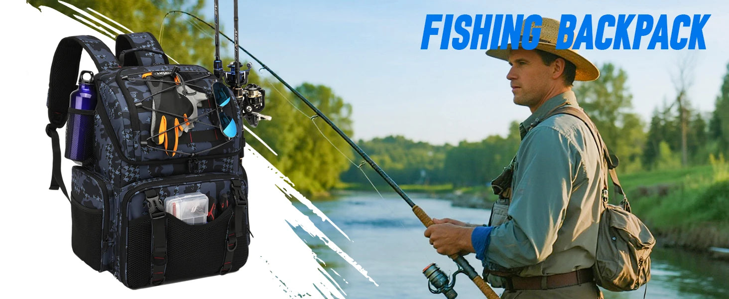 Fishing Backpack 45L Cooler Tackle Bag