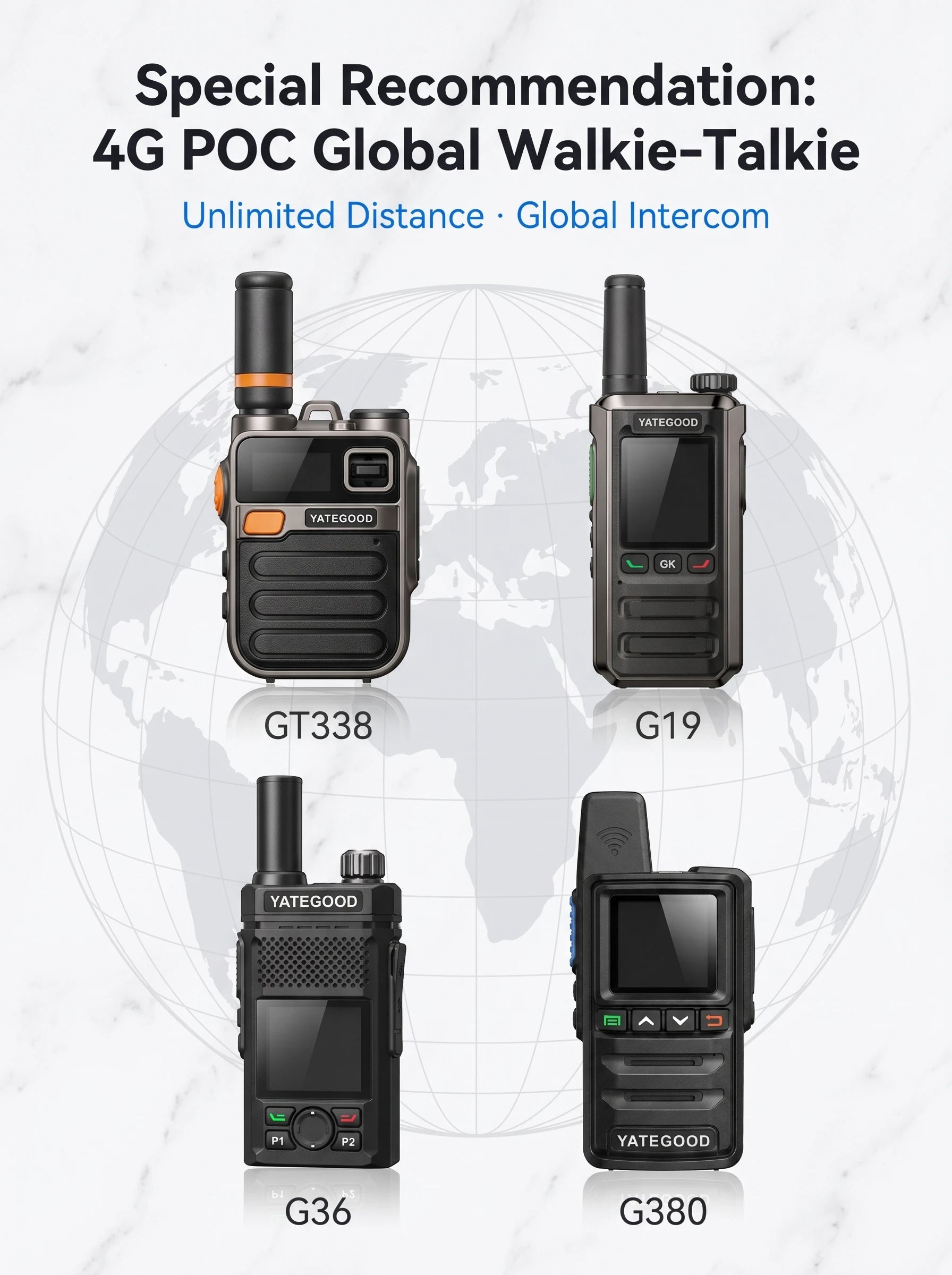 YATEGOOD Global G650 GPS 4G/5G Walkie Talkie