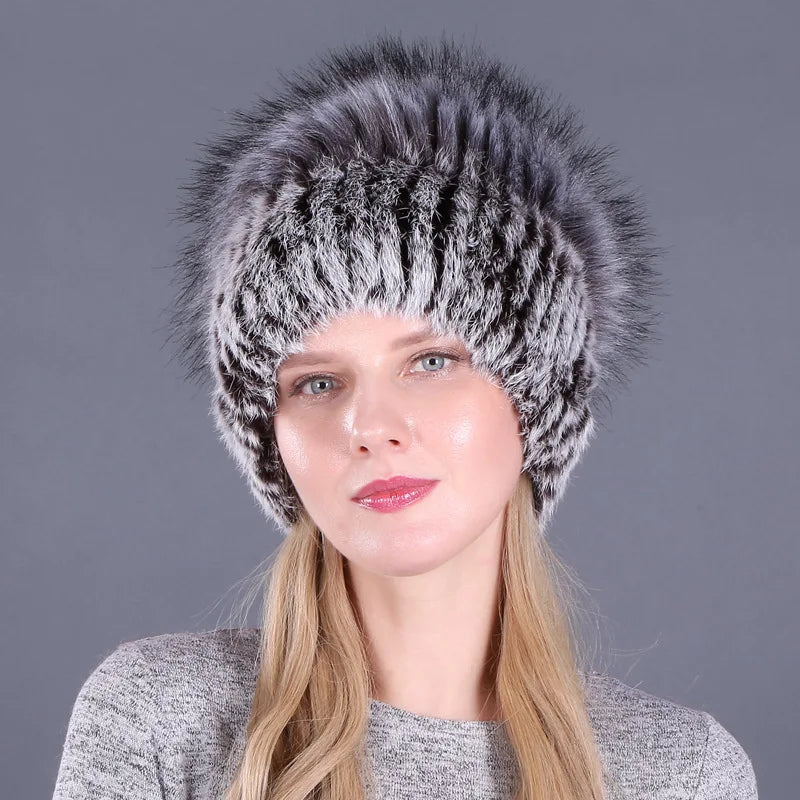 Women’s Rabbit Fur Winter Hat