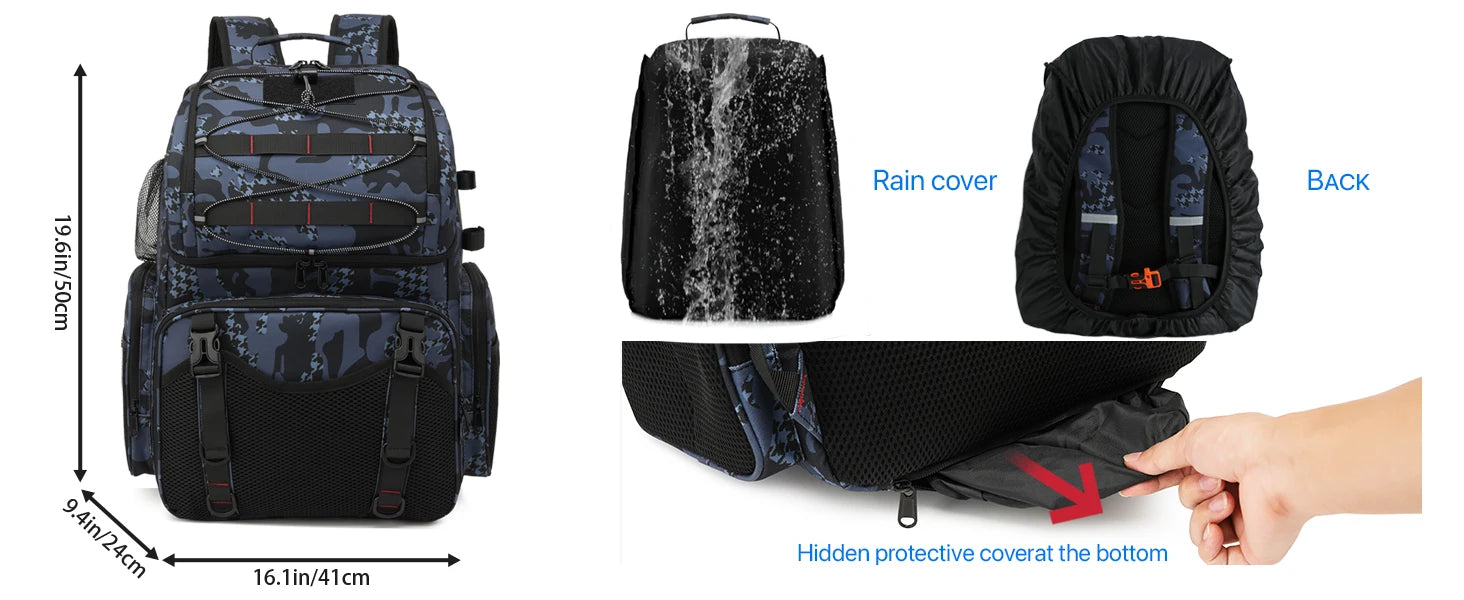 Fishing Backpack 45L Cooler Tackle Bag