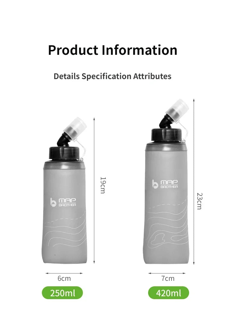 MAP BROTHER S005 250ml 420ml 500ml Soft Flask Folding Water Bottle
