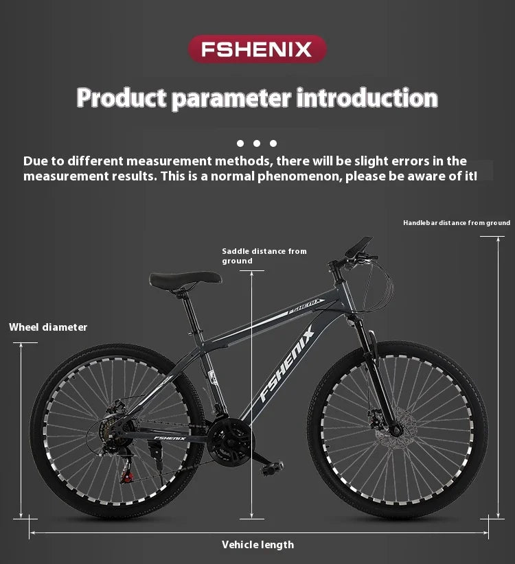 24-inch and 26-inch, 21-speed off-road bike