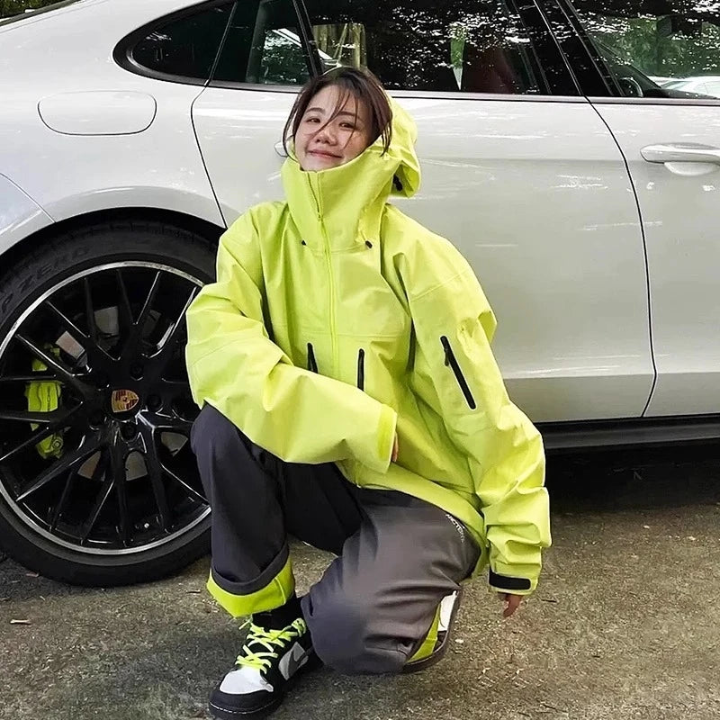 Three Layer Mens Womens Waterproof Windbreaker