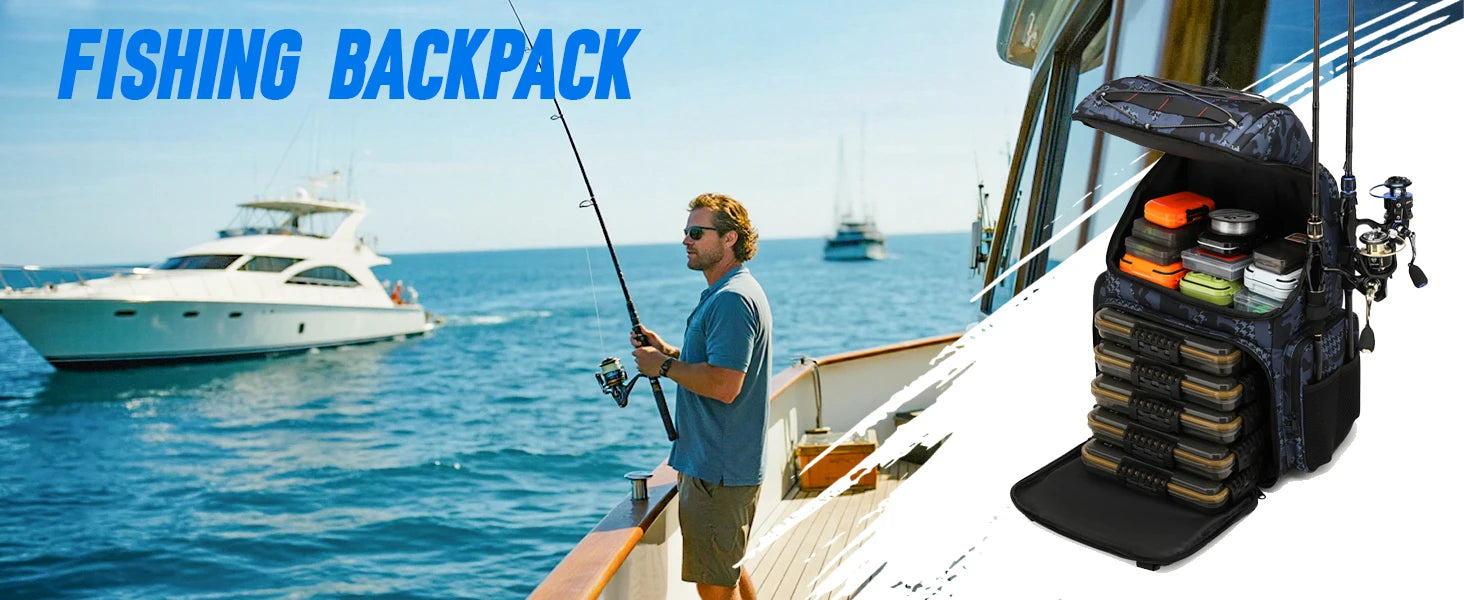Fishing Backpack 45L Cooler Tackle Bag