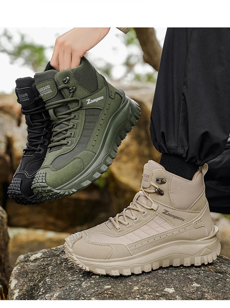 Men's Thick-Soled High-Top Boots