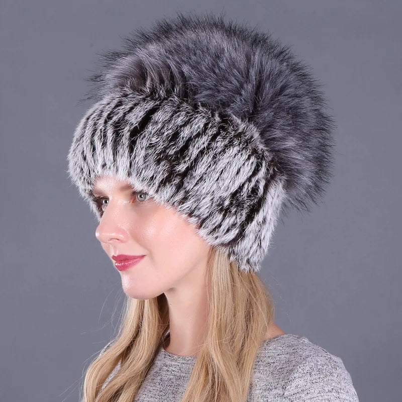 Women’s Rabbit Fur Winter Hat