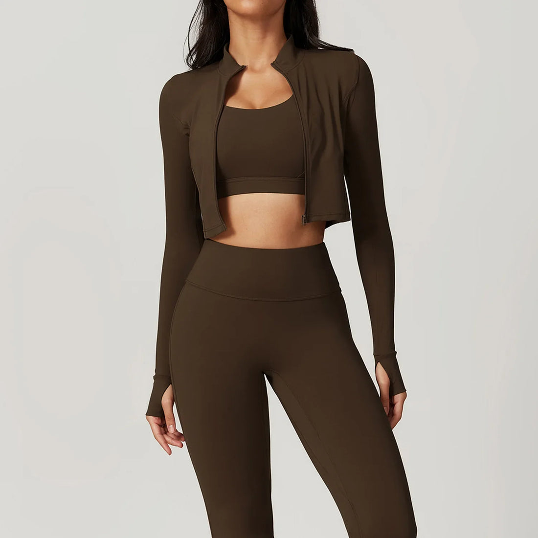 3-Piece Women’s Workout Set – Sports Bra, Leggings & Top