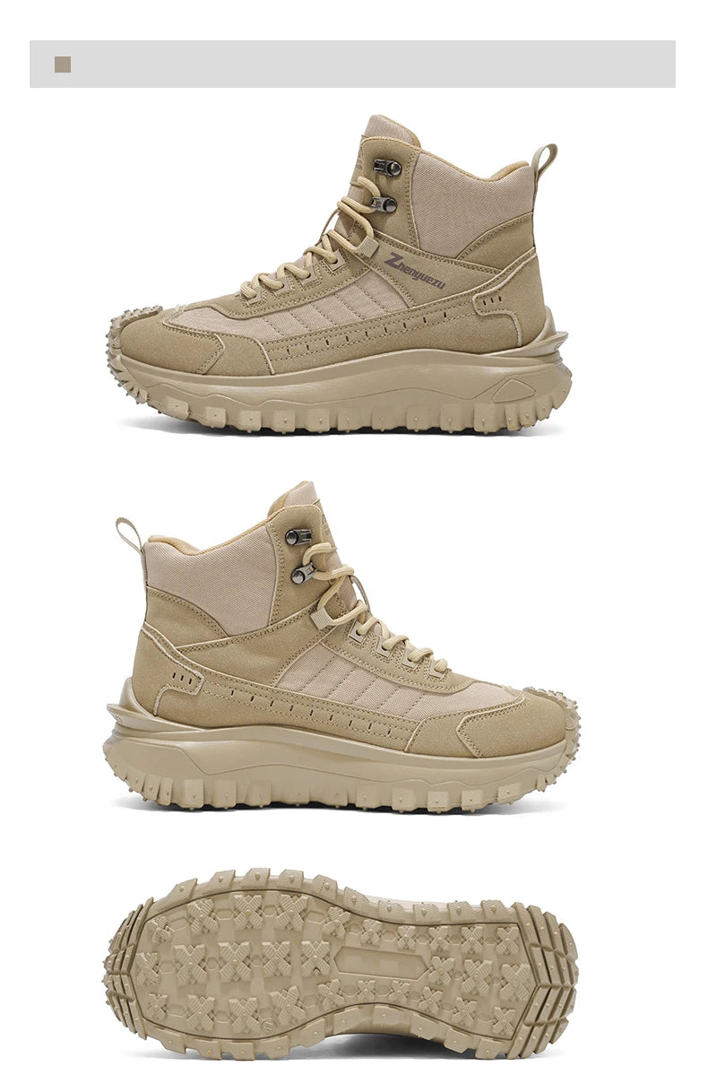 Men's Thick-Soled High-Top Boots
