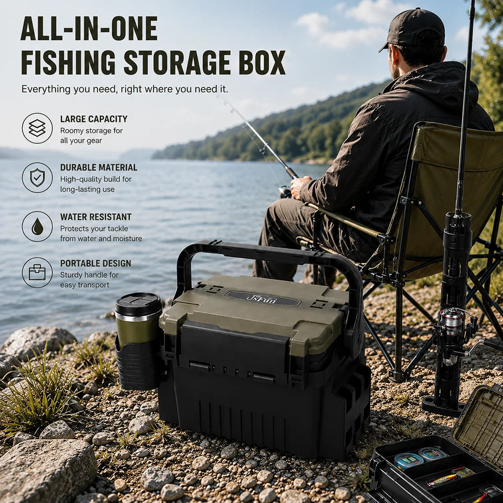 JSFUN Fishing Tackle Box Organizer