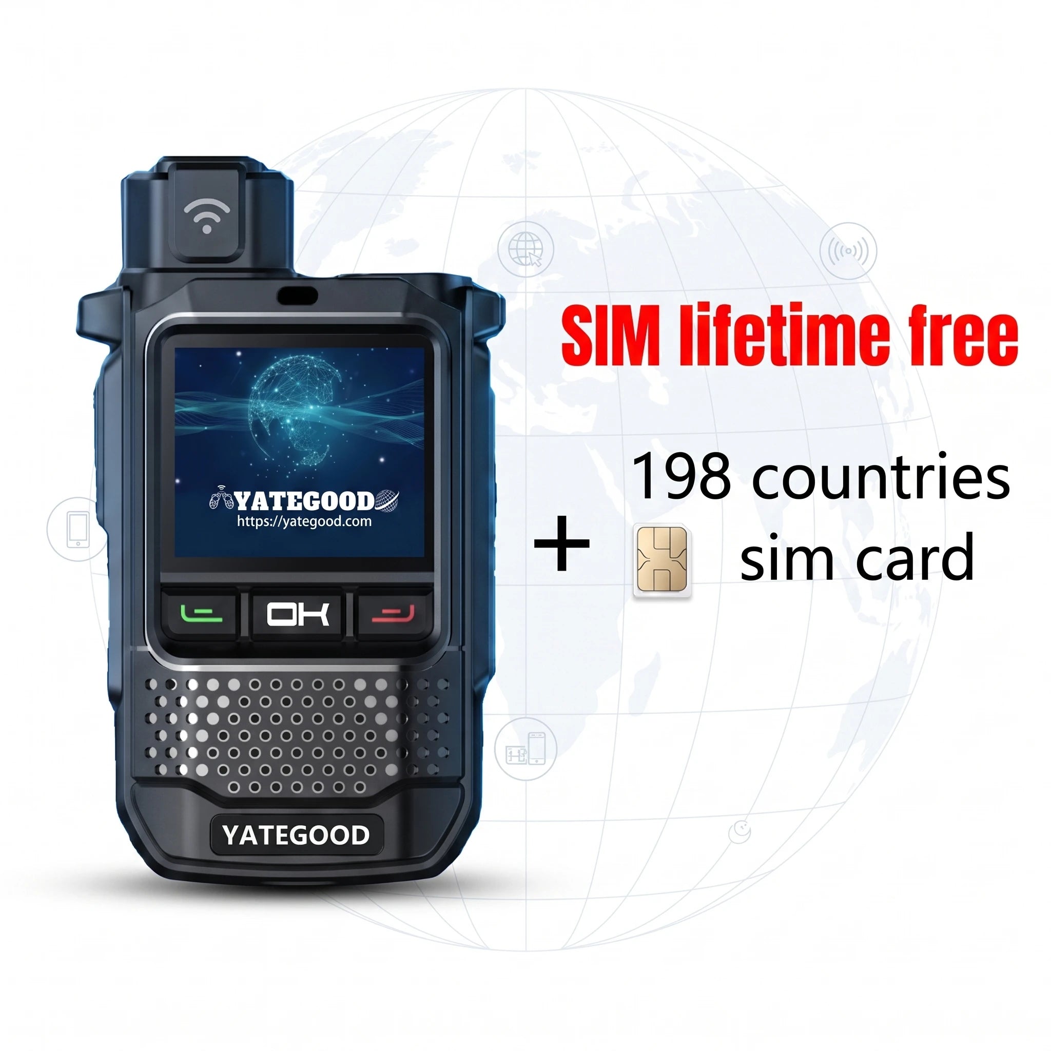 YATEGOOD Global G650 GPS 4G/5G Walkie Talkie