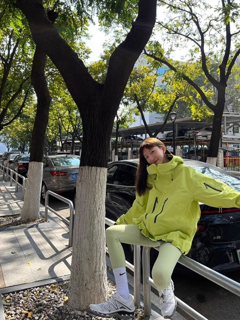 Three Layer Mens Womens Waterproof Windbreaker