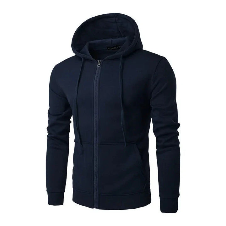 Men’s Autumn Zipper Hoodie – Slim Fit Long Sleeve Casual Sweatshirt Jacket