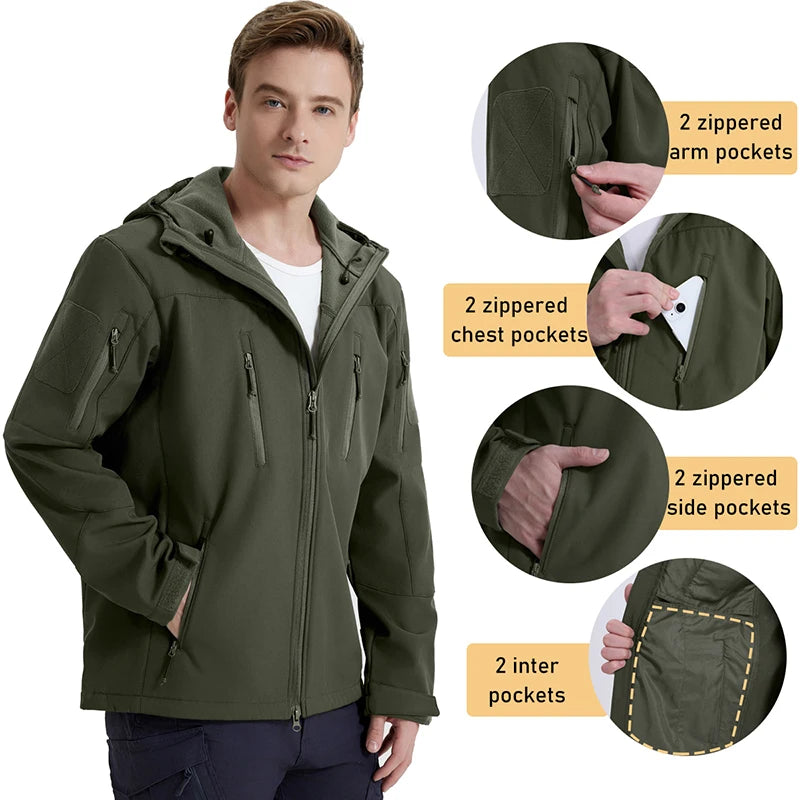 Men's Waterproof Softshell Tactical Jacket