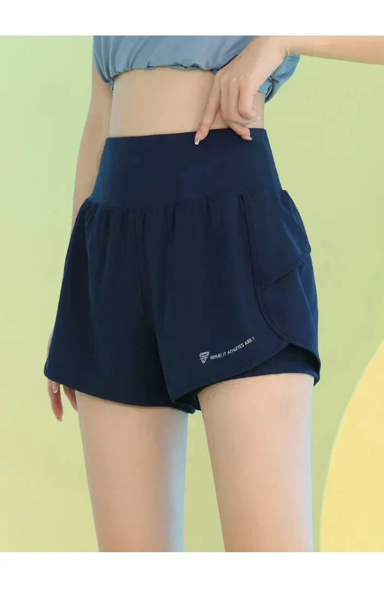 Yoga Shorts for Women Lightweight Gym Cycling Workout Shorts with Pocket Breathable Running Sweatpants Athletic Clothes