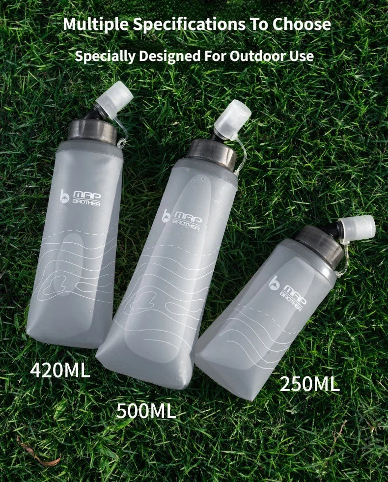 MAP BROTHER S005 250ml 420ml 500ml Soft Flask Folding Water Bottle