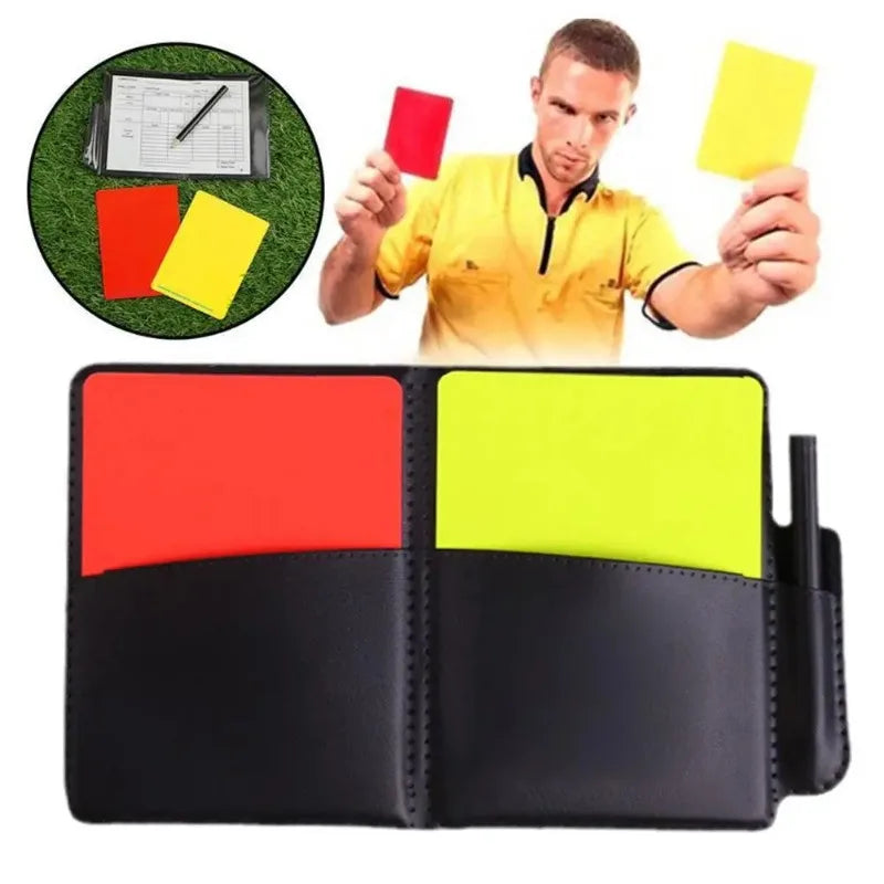 Soccer Referee Wallet Notebook With Red Card Yellow Card