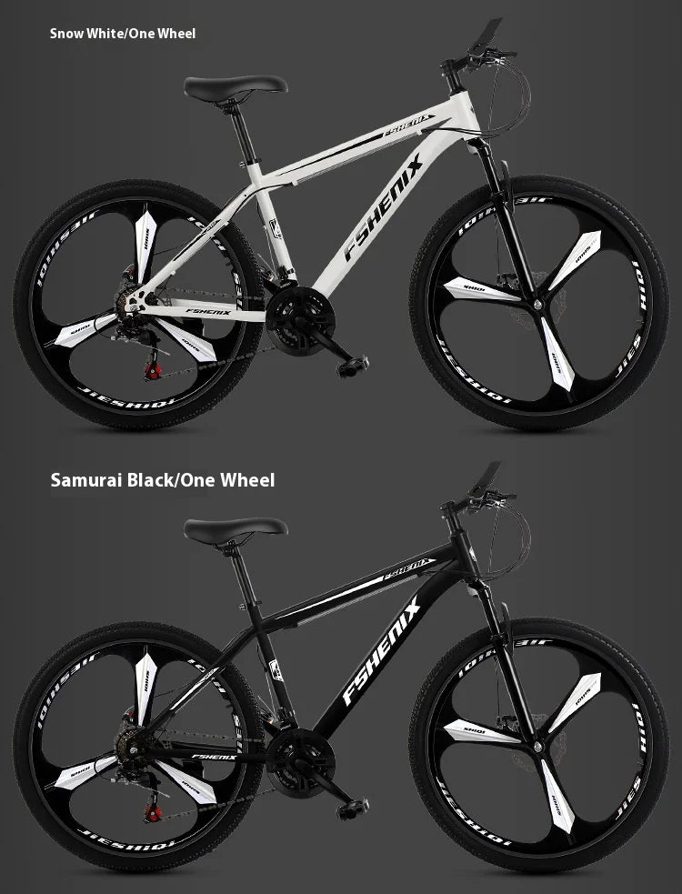 24-inch and 26-inch, 21-speed off-road bike