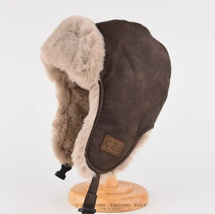 Winter Trapper Hat with Earmuffs