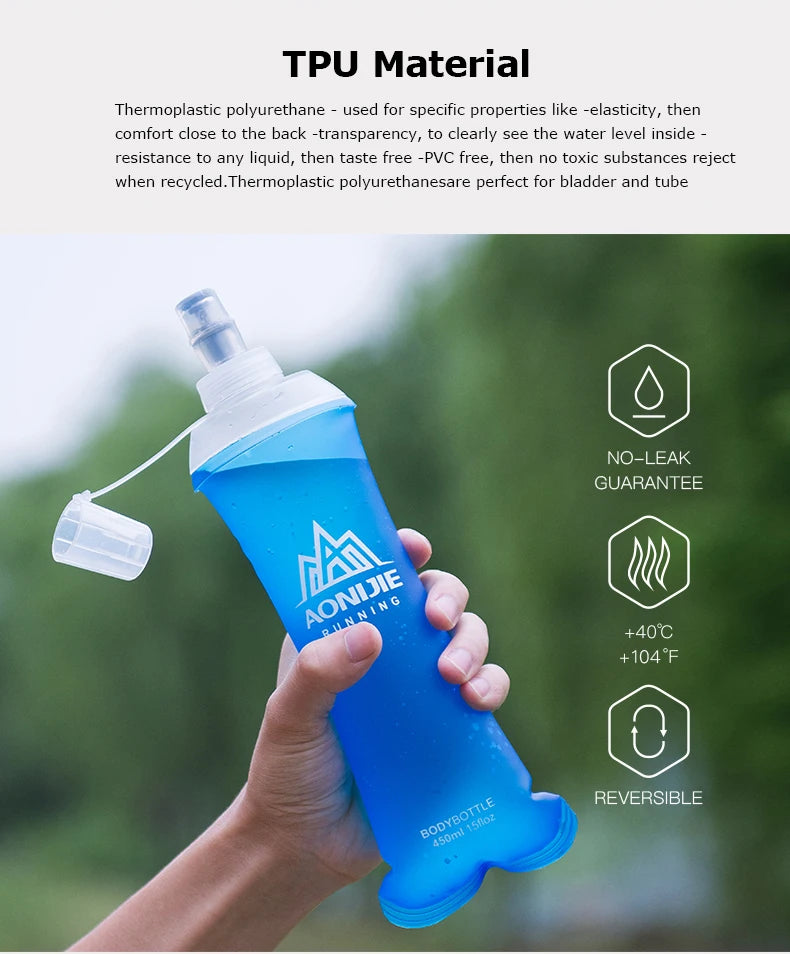 AONIJIE SD09 SD10 250ml 500ml Soft Flask Folding Collapsible Water Bottle