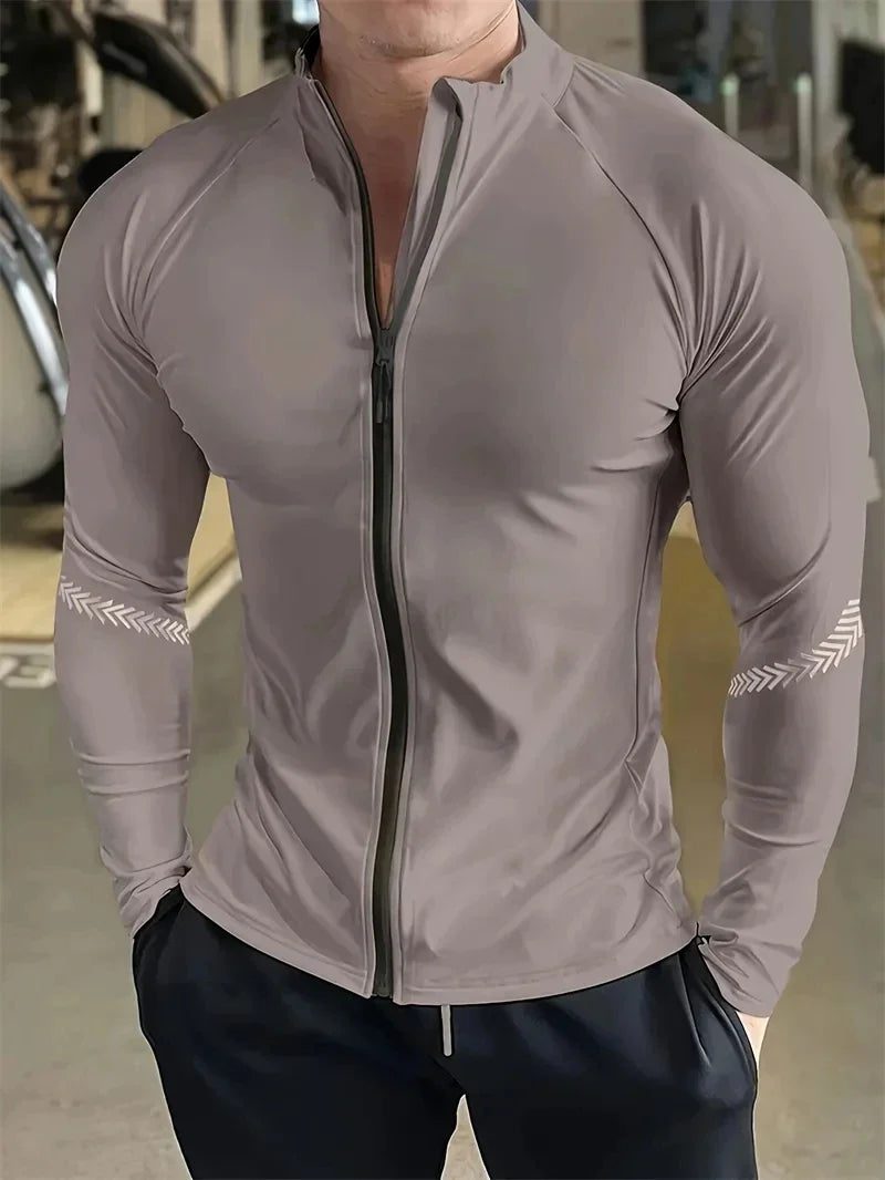 Men's Compression Sports Jacket – Quick-Dry Gym & Running
