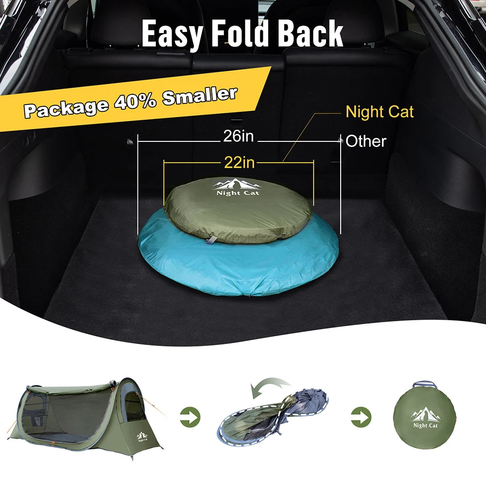 Night Cat Pop-up Camping Tent