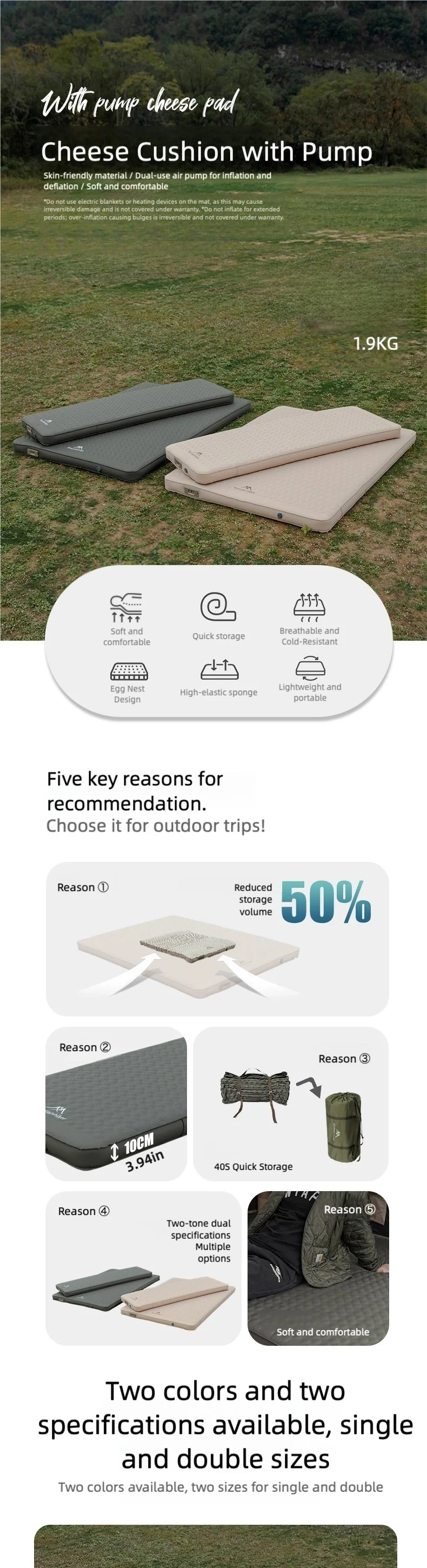 Double Self Inflating Mattress