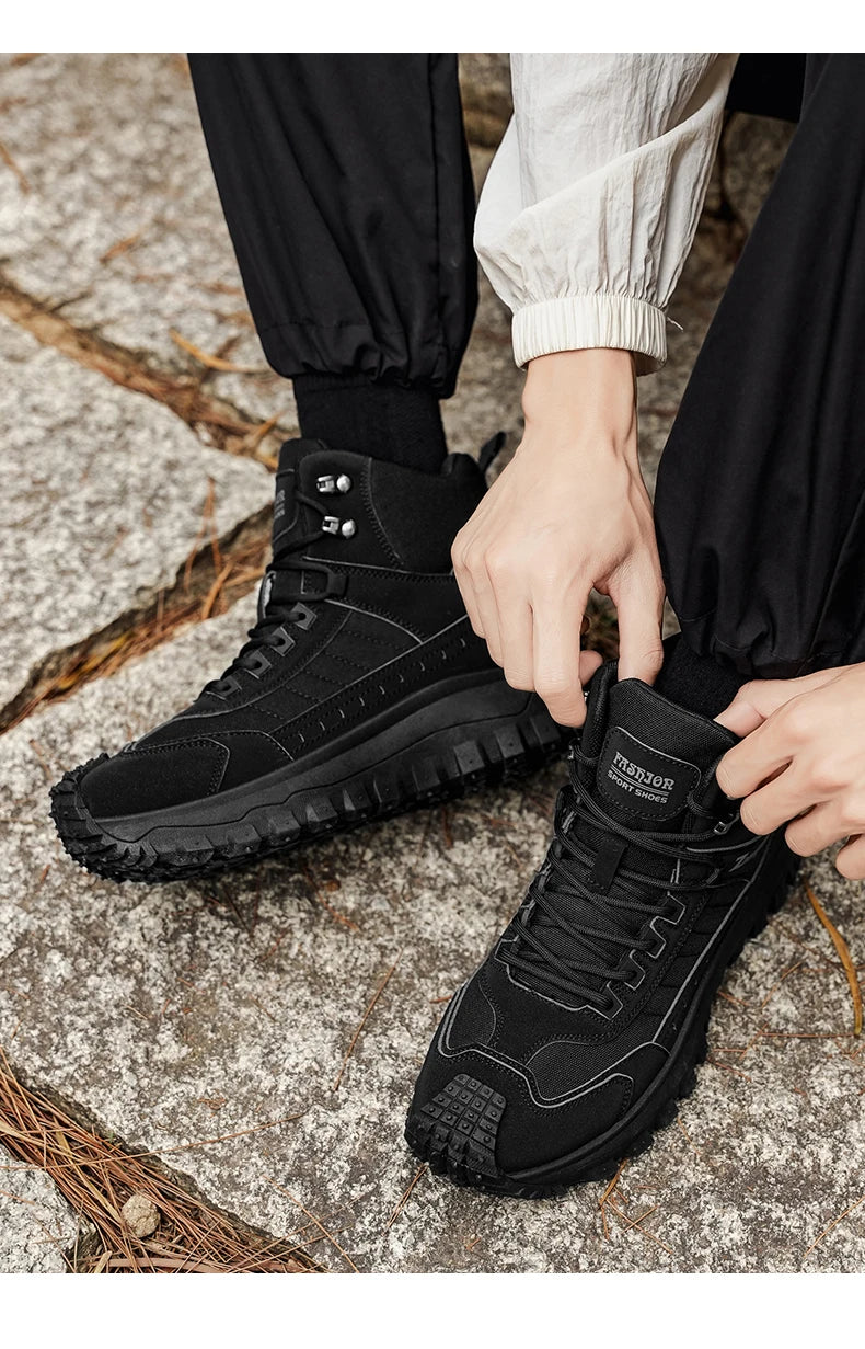 Men's Thick-Soled High-Top Boots