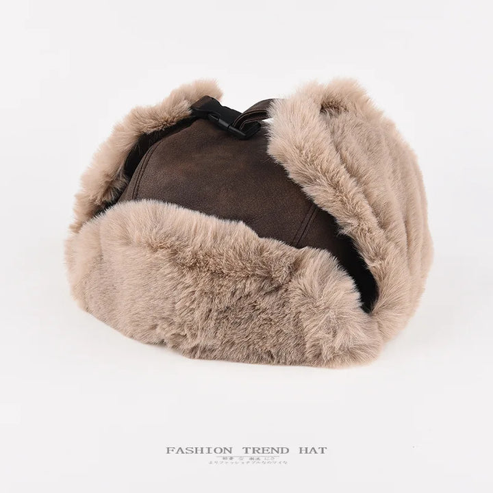Winter Trapper Hat with Earmuffs
