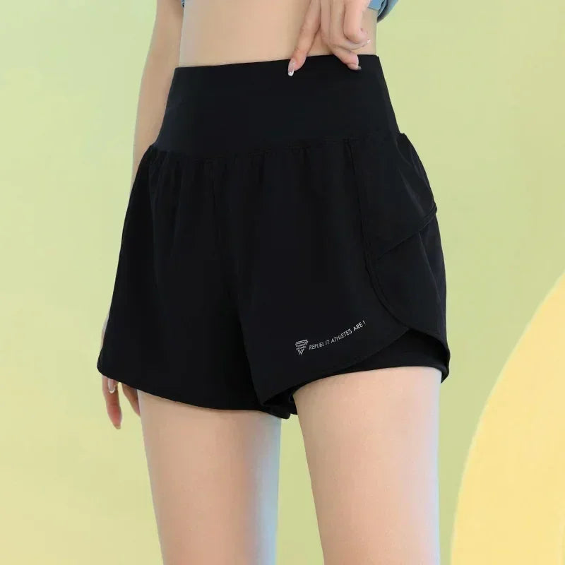 Yoga Shorts for Women Lightweight Gym Cycling Workout Shorts with Pocket Breathable Running Sweatpants Athletic Clothes
