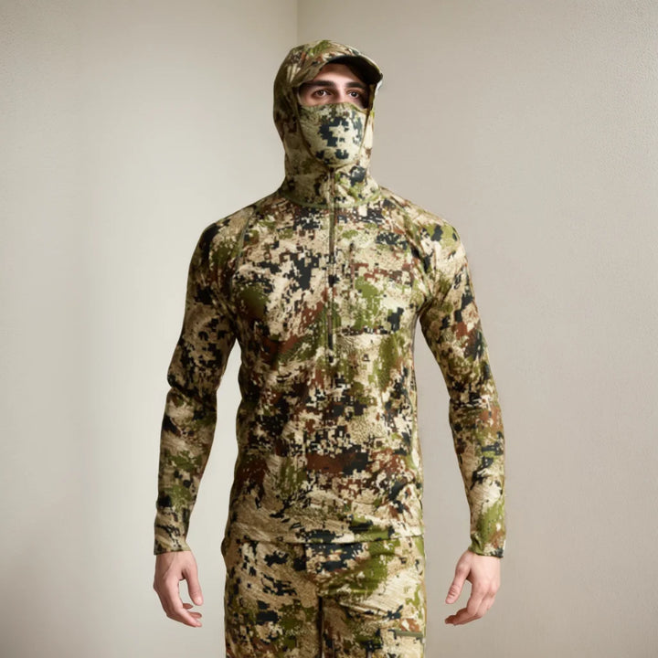 Core Lightweight Camouflage Hoodie Pullover Mask T-Shirt