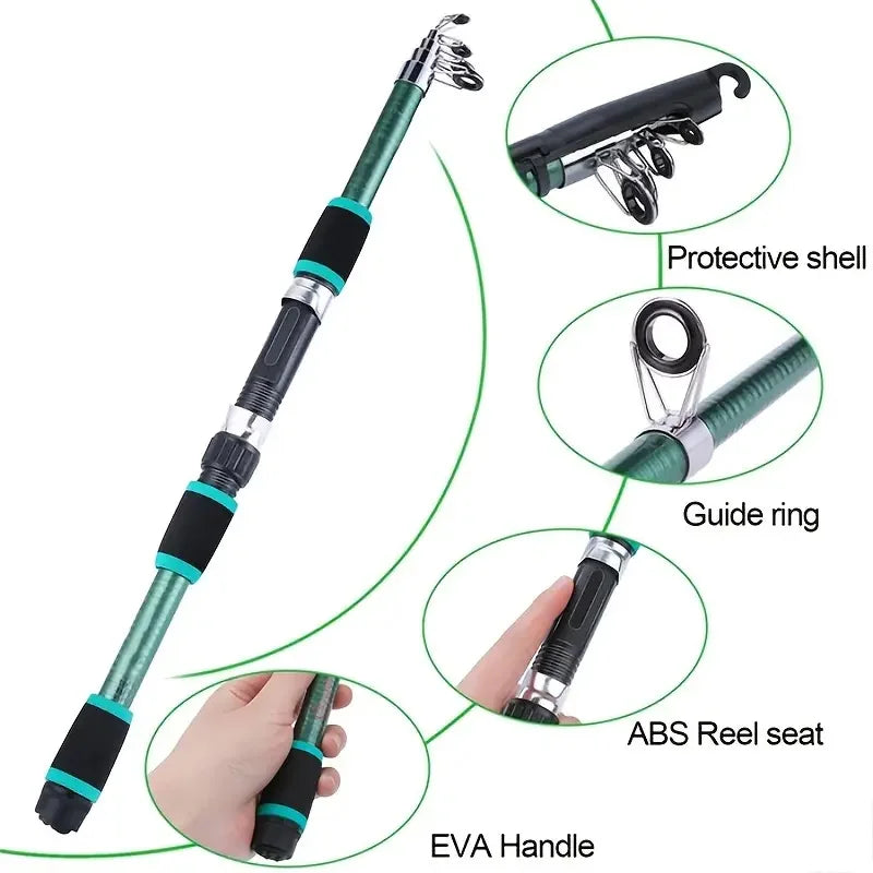 BRAVMACK Travel Telescopic Fishing Rod Full Kit