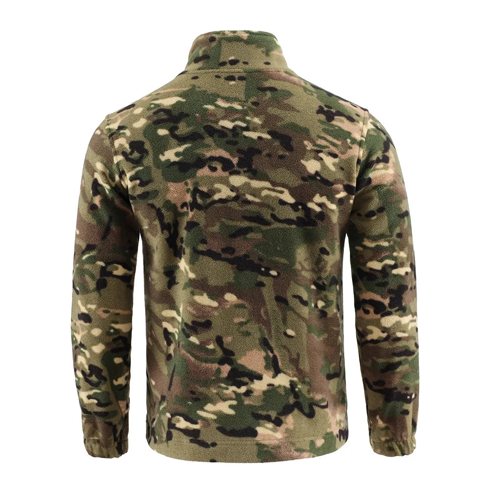 Camouflage Fleece Jacket Double-Sided