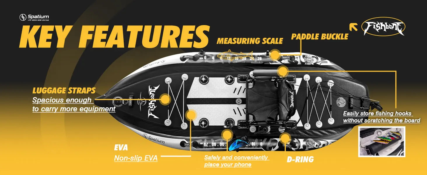 Spatium Fishing Kayak, Fishing Paddle Board