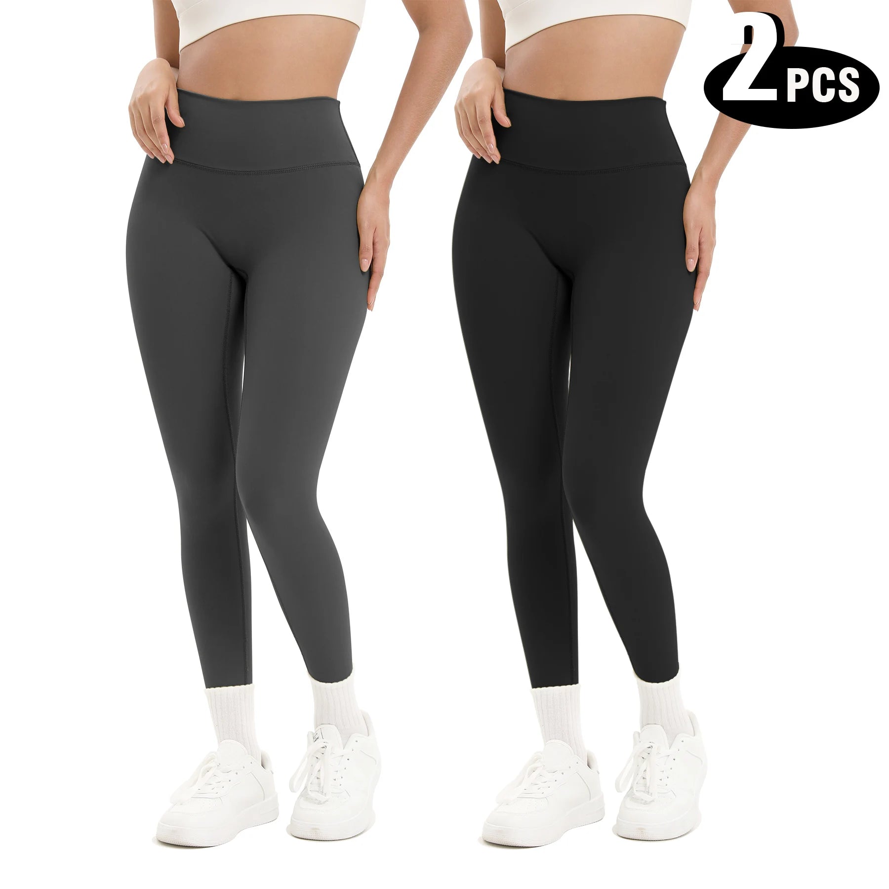 2-Pack Women’s High-Waisted Seamless Yoga Leggings