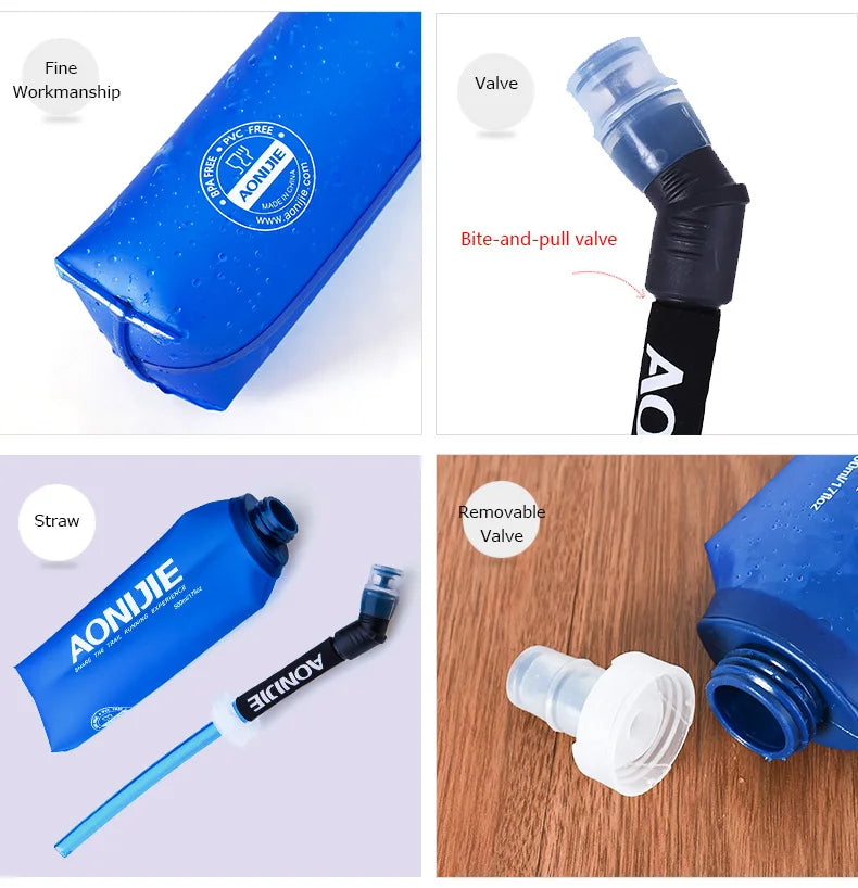 AONIJIE SD09 SD10 250ml 500ml Soft Flask Folding Collapsible Water Bottle