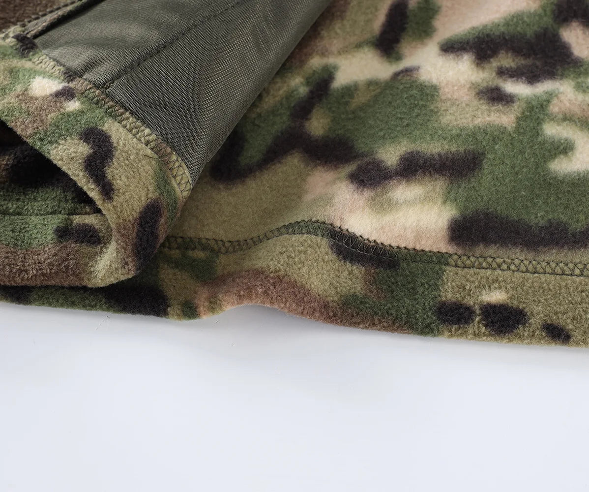 Camouflage Fleece Jacket Double-Sided