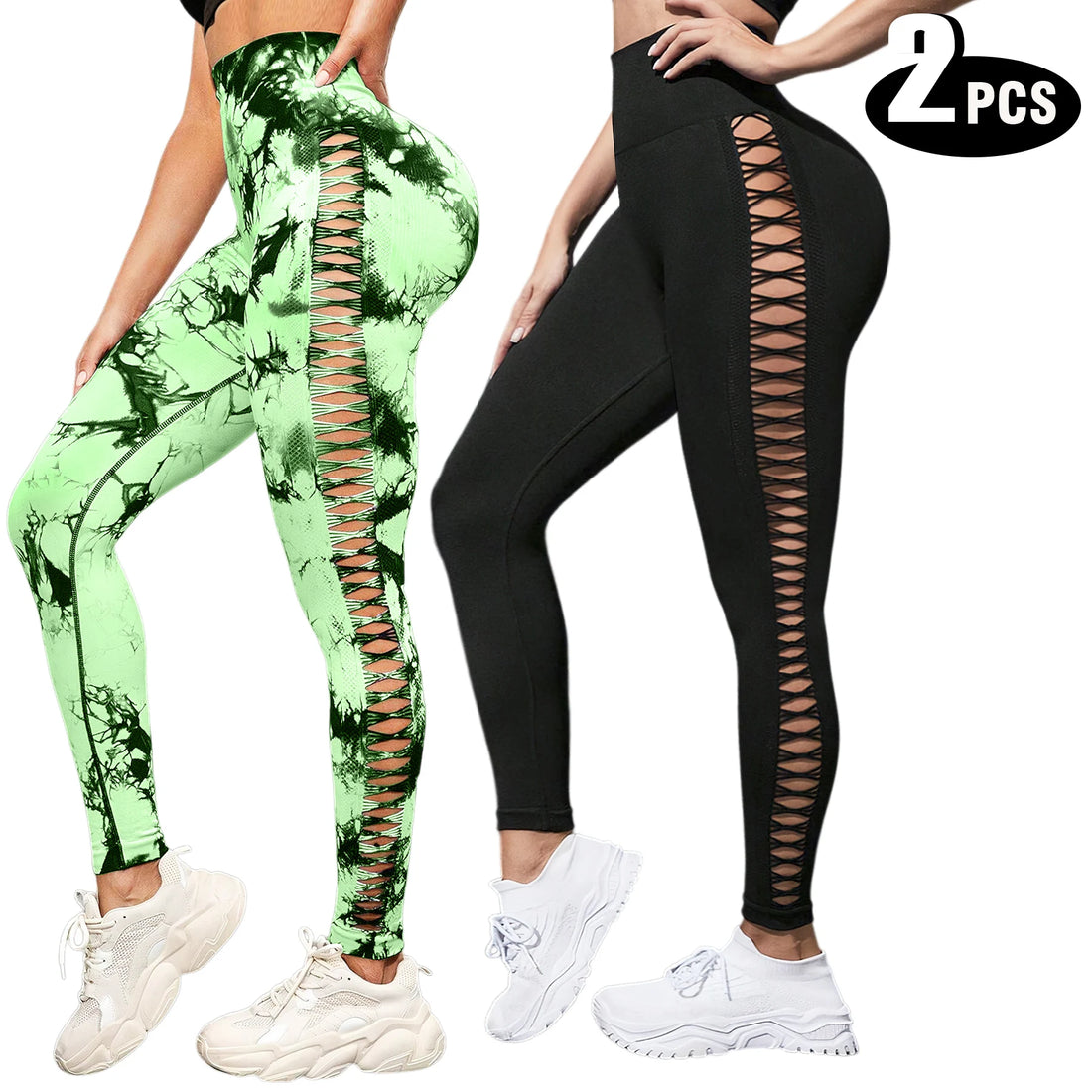 2-Pack Women’s High-Waisted Seamless Yoga Leggings