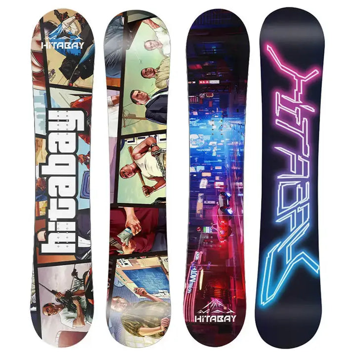 Snowboard with Aluminum Skis & Bindings