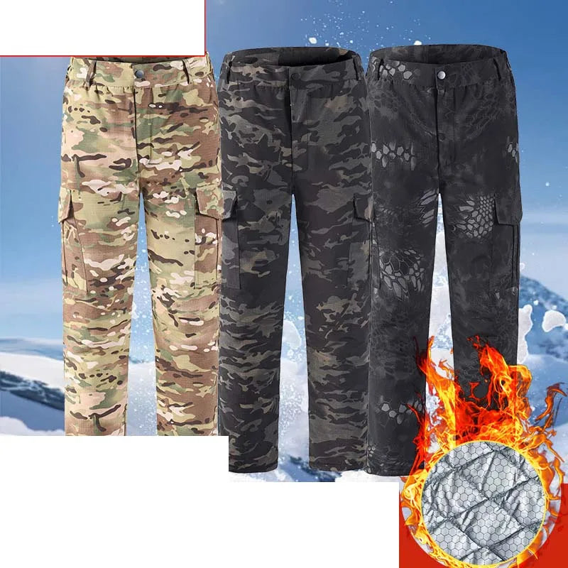 Winter Heat Reflection Warm Coats, Cargo Pants Set