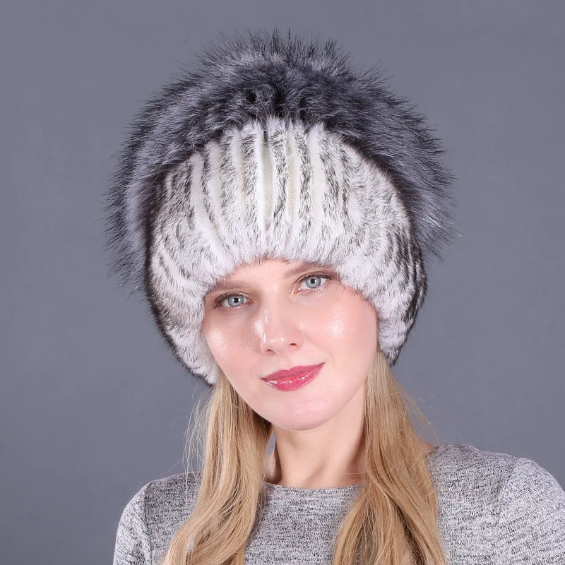 Women’s Rabbit Fur Winter Hat