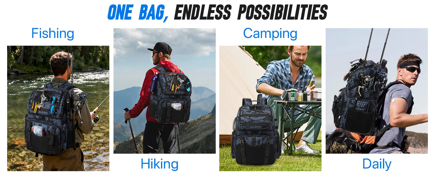 Fishing Backpack 45L Cooler Tackle Bag