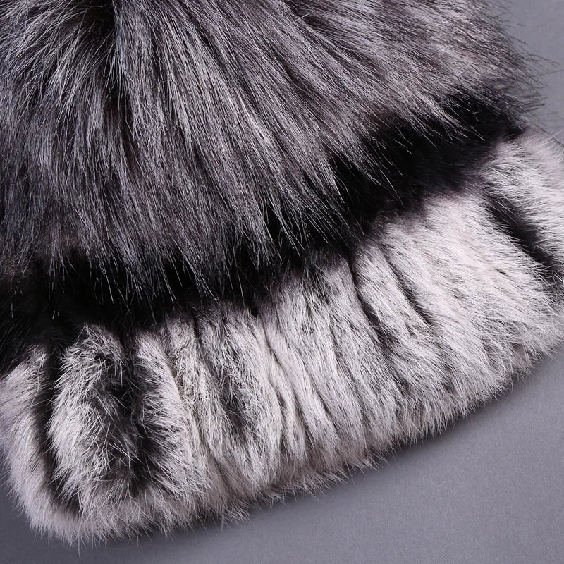 Women’s Rabbit Fur Winter Hat