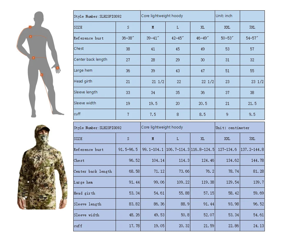 Core Lightweight Camouflage Hoodie Pullover Mask T-Shirt