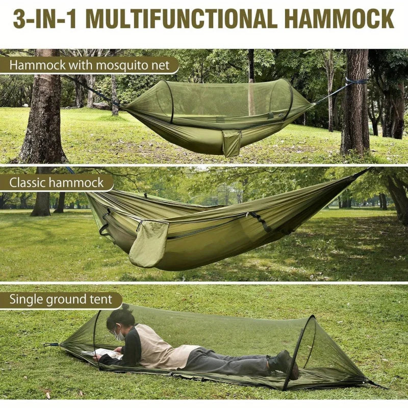 2-In-1 Camping Hammock With Mosquito Net